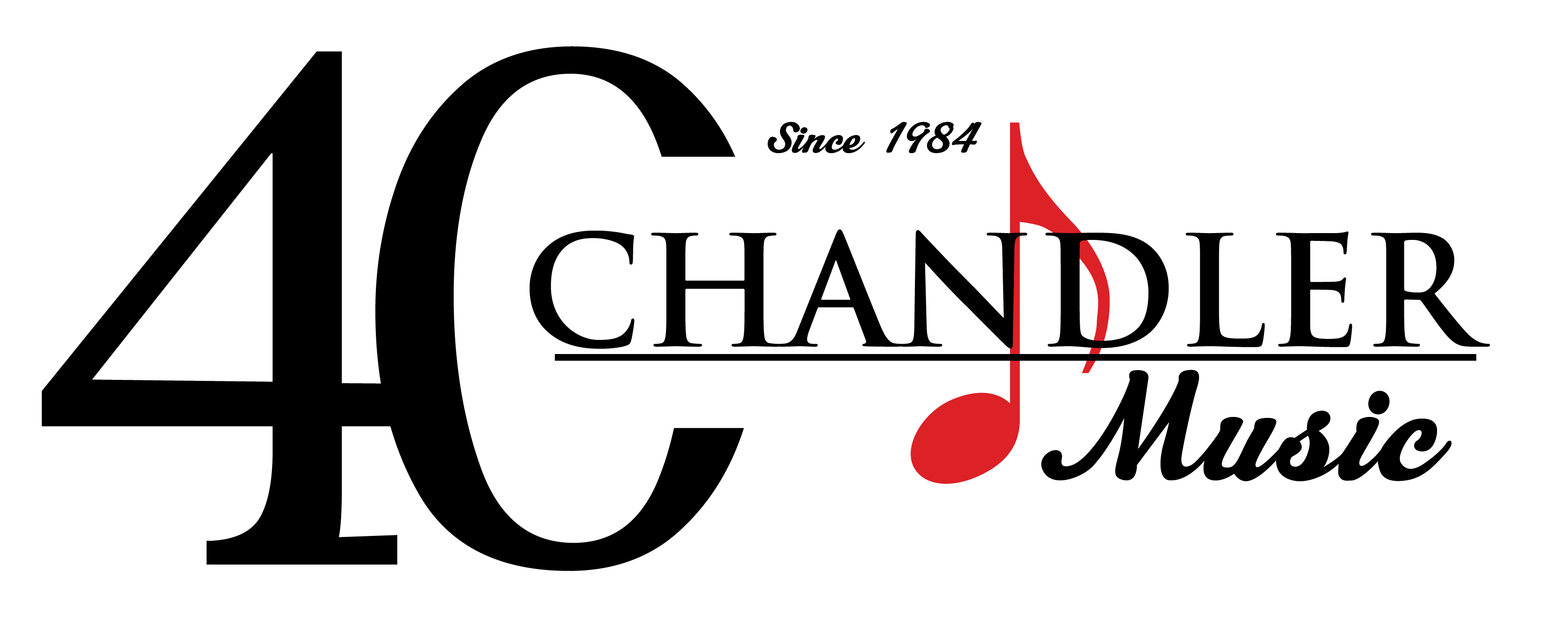 Chandler Music 40th Logo