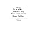Pinkham - Sonata No.3 for Organ and Strings (Full Score)